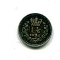Gran Bretagna, Vittoria (1837-1901): 1 1/2 pence 1838 (Spink#3915)