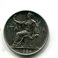 Vittorio Emanuele III (1900-1943): buono da 1 lira 1924 (Gigante#142)
