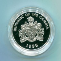 Gambia: 10 dalasis 1996 "70° Compleanno della Regina Elisabetta II" (KM#50a)