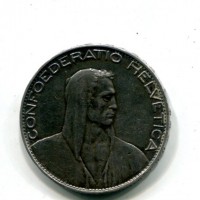 Svizzera, Confederazione: 5 franchi 1926, colpo al bordo, lucidata
