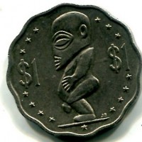 Isole Cook, Elisabetta II (1952-2022): 1 dollaro 1992 (KM#37)
