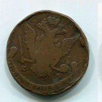 Russia, Caterina II (1762-1796): 5 copechi 1756-FM (KM#59.3)