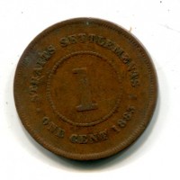 Straits Settlements, Vittoria (1837-1901): 1 cent. 1883 (KM#9)

