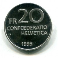 Svizzera, Confederazione: 20 franchi 1993 "Paracelsus"