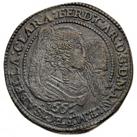 Mantova, Ferdinando Carlo Gonzaga-Nevers (1665-1707): 60 soldi 1666 (CNI,IV,391#22; Ravegnani-Morosini,122#12), grammi 13.95