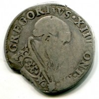 Roma, Gregorio XIII (1572-1585): testone (Muntoni#51), gr.8,84