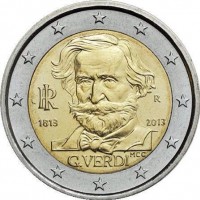 Italia 2013: 2 euro commemorativi "Giuseppe Verdi"