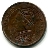 Francia, Napoleone III (1852-1870): 10 centesimi "Satirico"

