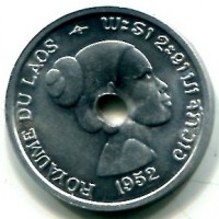 Laos: 10 cents 1952 (KM#4)
