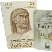 Italia 2013: 2 euro commemorativi "Giovanni Boccaccio", nel blister originale