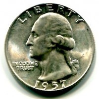 USA: 1/4 dollaro 1957 "Washington"
