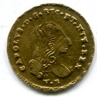 Palermo, Carlo di Borbone (1734-1759): oncia 1752 (Gigante#26)
