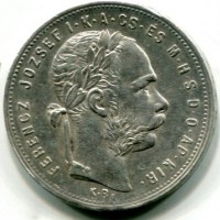 Ungheria, Francesco Giuseppe (1848-1916): 1 fiorino 1881 (KM#465), graffi al R/
