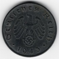 Germania, Terzo Reich (1933-1945): 10 reichspfennig 1943-A (KM#101)
