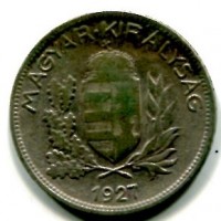 Ungheria, Reggenza (1920-1944): 1 pengo 1927 (KM#510)
