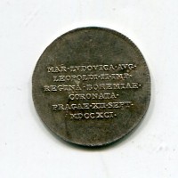 Praga, Leopoldo II (1780-1792): gettone 1791 per incoronazione di Maria Ludovica