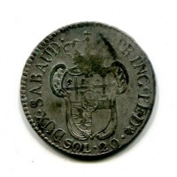 Vittorio Amedeo III (1773-1796): 20 soldi 1795 (Montenegro#372)
