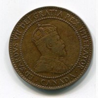 Canada, Edoardo VII (1901-1910): 1 cent. 1910 (KM#8)