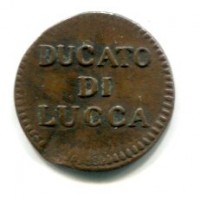 Lucca, Carlo Ludovico (1824-1847): 1 quattrino 1826 (Gigante18), tacca al bordo
