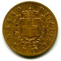 Vittorio Emanuele II (1861-1878): 10 lire 1863-To (Gigante#27)
