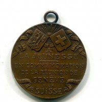Svizzera, Ginevra: medaglia 1914 "A La Jeunesse", diametro 34 mm, gr. 17,23