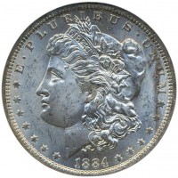 USA: 1 dollaro 1884-O "Morgan", in slab NGC MS64