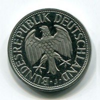 Germania, Rep. Federale (dal 1949): 1 marco 1969-J (KM#110)