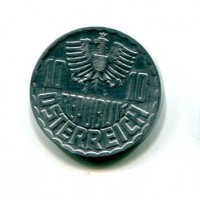 Austria, Repubblica: 10 groschen 1970 (KM#2878)