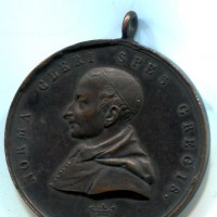 Milano, Seminario Arcivescovile: medaglia con S. Carlo, diametro 40 mm. Gr. 30,61

