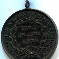 Milano, Seminario Arcivescovile: medaglia con S. Carlo, diametro 40 mm. Gr. 30,61


