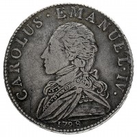 Carlo Emanuele IV (1796-1800): 1/4 scudo 1798 (Gigante#11), grammi 8.68