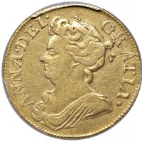 Gran Bretagna, Anna (1701-1714): ghinea 1714 (Spink#3574), in slab PCGS XF40