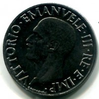 Vittorio Emanuele III (1900-1943): 1 lira 1941-XIX "Impero" (Gigante#157)
