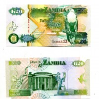 Zambia: 20 kwacha 1992 (Pick#36a)

