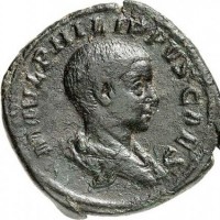 Filippo II (247-249 d.C.): sesterzio "PRINCIPI IVVENT SC" (RIC,IV#256; Cohne#49), grammi 18.50