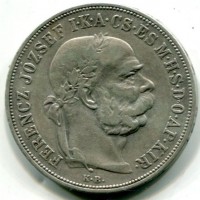 Ungheria, Francesco Giuseppe (1848-1916): 5 Korona 1900 (KM#488)
