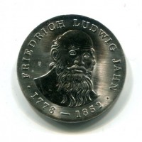 Germania, Rep. Democratica (1949-1990): 5 marchi 1977 "F.L.Jahn"  (KM#64)