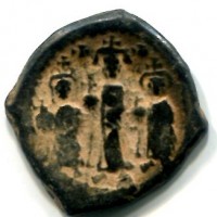 Eraclio (610-641 d.C.): follis con Eraclio Costantino e Martina, zecca di Costantinopoli (Sear#808)
