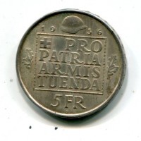 Svizzera, Confederazione: 5 franchi 1936 "Pro Patria"
