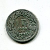 Svizzera, Confederazione: 1 franco 1906
