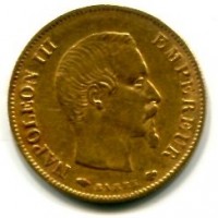Francia, Napoleone III (1852-1870): 10 franchi 1858-A (Gadoury#1014)
