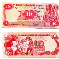 Nicaragua: 10 cordobas 1979 (Pick#151A)
