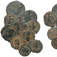 Impero Romano: lotto di 10 monete IV secolo da classificare