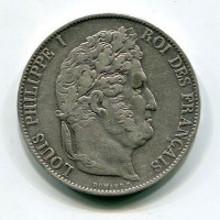 Francia, Luigi Filippo (1830-1848): 5 franchi 1846-K (Gadoury#678A)