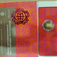 San Marino 2017: 2 euro commemorativi "Anno internazionale del turismo sostenibile", nel folder originale