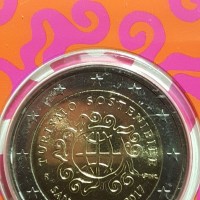 San Marino 2017: 2 euro commemorativi "Anno internazionale del turismo sostenibile", nel folder originale