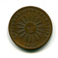 Argentina, Confederazione: 4 centavos 1854 (KM#25)