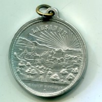 Svizzera, Losanna: medaglia 1876 "Tiro Federale", gr. 24,52. Diametro 37 mm.