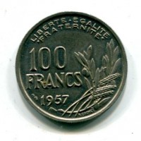 Francia, Quarta Repubblica (1947-1959): 100 franchi 1957 "Cochet" (Gadoury#897)