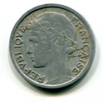 Francia, Governo Provvisorio (1944-1947): 2 franchi "Morlon" 1944 (Gadoury#538A)